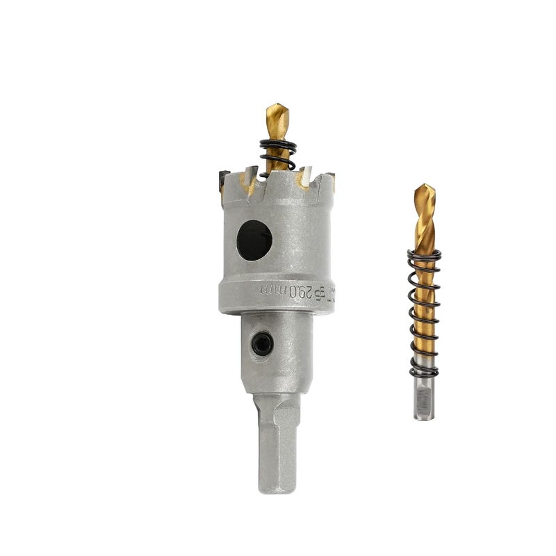 dashap 1-1/8''(29mm) TCT Hole Saw Kit,Tungsten Carbide Hole Saw Drill Bit with Titanium-Plated Pilot Drill bit for Hard Metal,Alloy,Aluminum,Stainless Steel,Plastic,Iron - Image 1